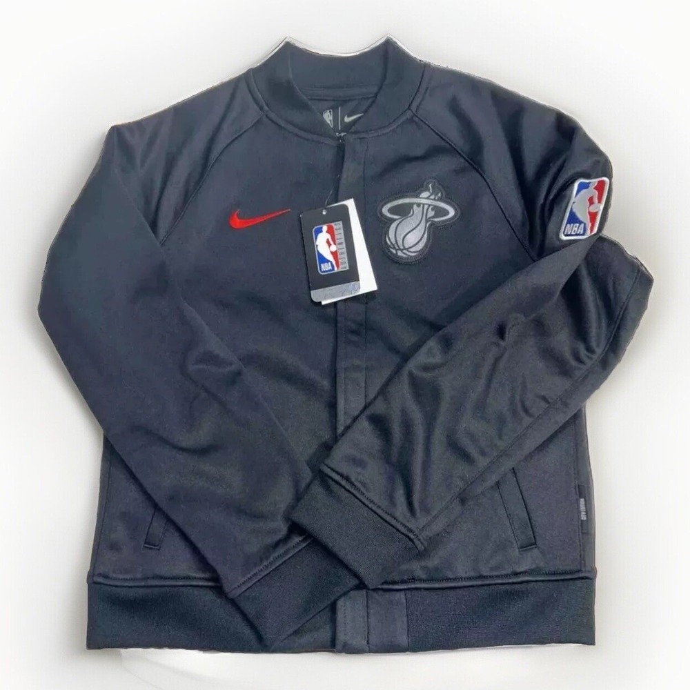 NWT BOYS Miami Heat Nike City Edition Showtime Therma Full-Zip‎ Jacket Med 10-12